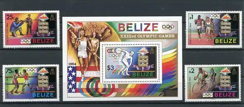 Belize 747-750+Block63 postfrisch Olympia #HL486