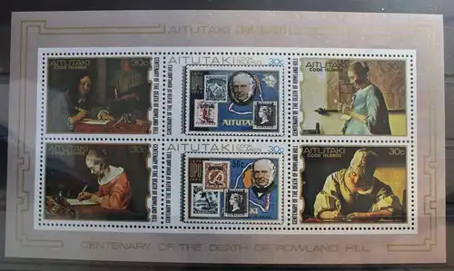 Aitutaki Block 27 mit 322-327 postfrisch #SN018