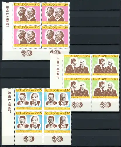 Ecuador 4er 1374-1379 postfrisch Kennedy, Adenauer, Churchill #IX496