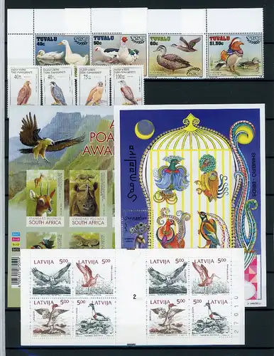 LOT postfrische Marken/Blöcke Motiv "VÖGEL" postfrisch Vögel #JD366
