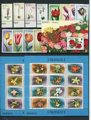 LOT postfrische Marken/Blöcke Motiv "BLUMEN" postfrisch Blumen #IF450