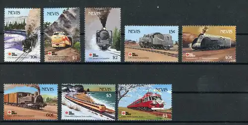 Nevis 627-634 postfrisch Eisenbahn #IV394