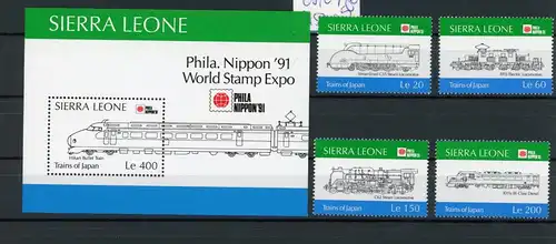 Sierra Leone ab 1604 + Block 157 postfrisch Eisenbahn #IV396