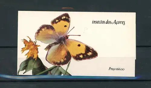 Portugal Azoren MH 5 postfrisch Schmetterlinge Markenheft #GL595