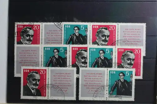 DDR W Zd 28 - W Zd 33 gestempelt Zusammendrucke #SR800