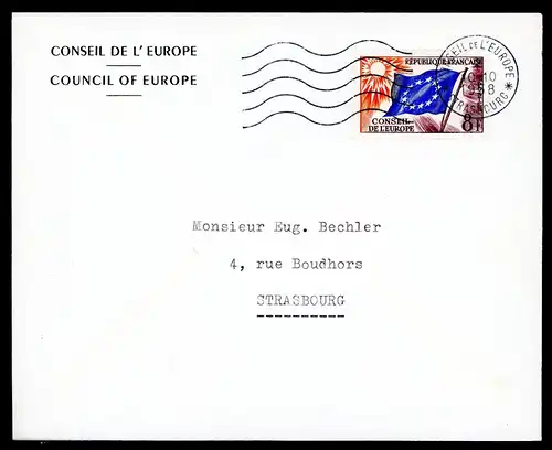 Frankreich Dienstmarke Europarat 2 II Ersttagesbrief/FDC #IU984