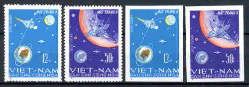 Vietnam 448-449 + 448-449 U postfrisch Raumfahrt #GB474