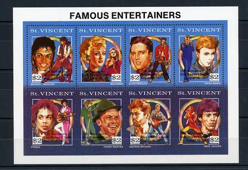 St. Vincent Klb. 2130-2137 postfrisch Musik #IN225