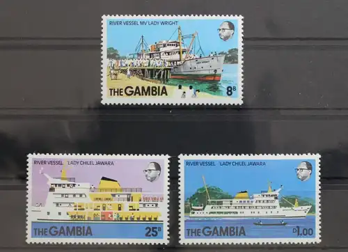 Gambia 378-380 postfrisch Schiffe #ST404