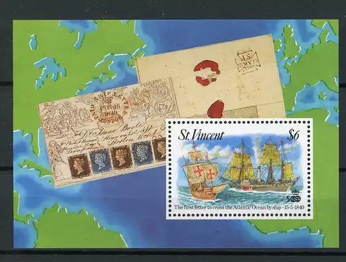 St. Vincent Block 227 postfrisch Schifffahrt #IF595