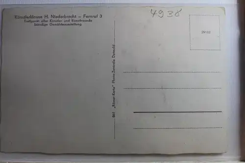 AK Schwalenberg Malereien der Künstlerklause H. Niederbracht #PF543