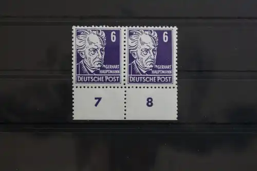 DDR 328va XII waager. Paar Unterrand postfrisch geprüft Schönherr BPP #ST641