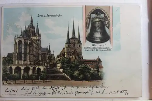 AK Erfurt Dom u. Severikirche 1905 #PF544