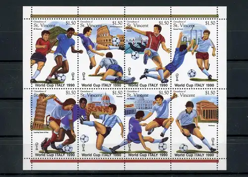 Grenadinen St. Vincent Kleinb 636-43 postfrisch Fußball #GE687