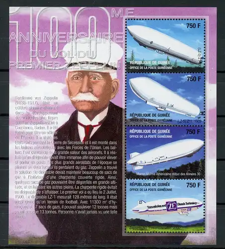 Guinea 3643-3646 postfrisch Zeppelin #GO617