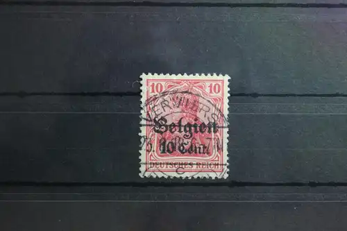 Deutsche Besetzung 1. WK Belgien 14 gestempelt Vollstempel #SW040