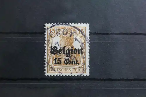 Deutsche Besetzung 1. WK Belgien 15 gestempelt Vollstempel #SW050