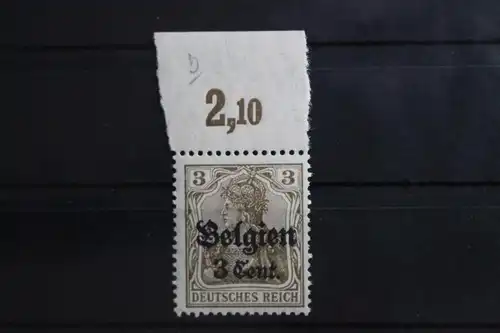 Deutsche Besetzung 1. WK Belgien 11 postfrisch als Oberrand #SU790