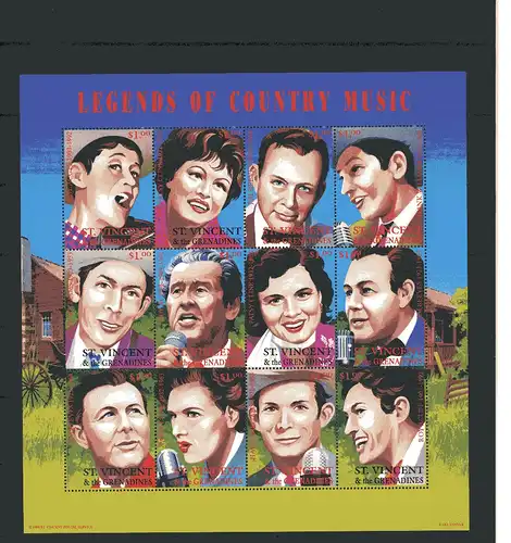St. Vincent Grenadinen ZD Bogen 2613-2624 postfrisch Musik #IX541