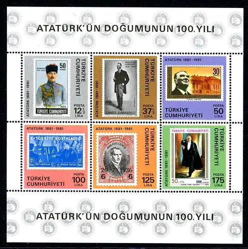 Türkei Block 19 postfrisch Kemal Atatürk #GQ447