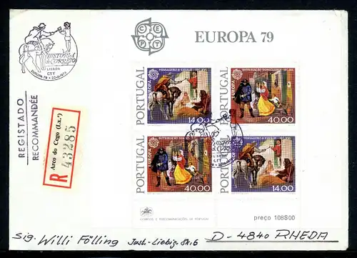 Portugal Block 27 CEPT 1979 Ersttagesbrief/FDC #GX076