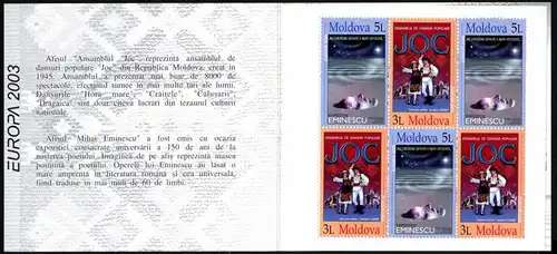 Moldawien 463-464 postfrisch Cept Markenheftchen 7 #GX003