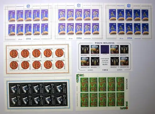 Moldawien postfrisch Lot Cept Kleinbögen aus 1993-94 und 1998-99 #GX066