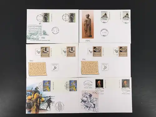 Aland FDC Jahrgang 1992 komplett mit Zwischensteg Ersttagesbrief/FDC #LO325