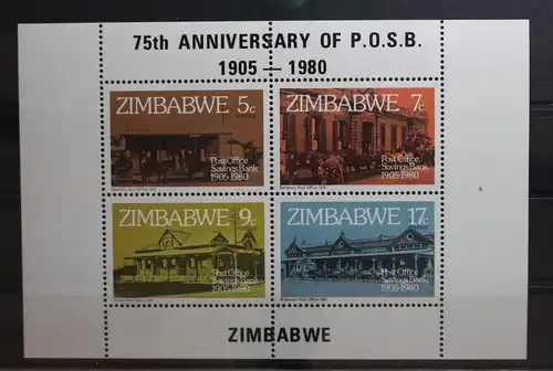 Simbabwe Block 6 mit 247-250 postfrisch #SY250