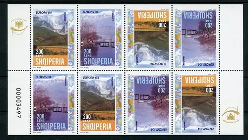 Albanien H-Blatt 8 mit 2966-2967 D postfrisch Cept #GQ450