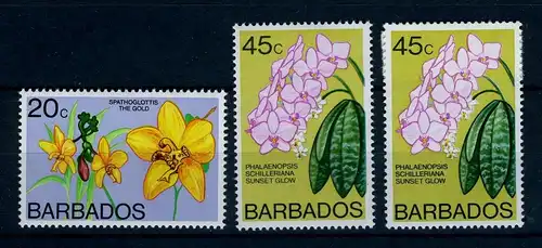 Barbados 420-421 y postfrisch Blumen #GU573