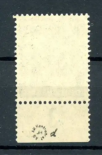Bizone 43 II d Unterrand (gefaltet) postfrisch Arge geprüft #HO763