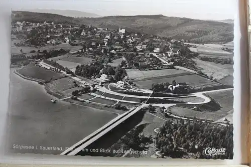 AK Sorpesee i. Sauerland Staudamm und Blick auf Langscheid #PF866