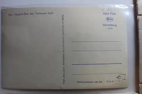 AK Teupitz See bei Tornows Idyll #PF906