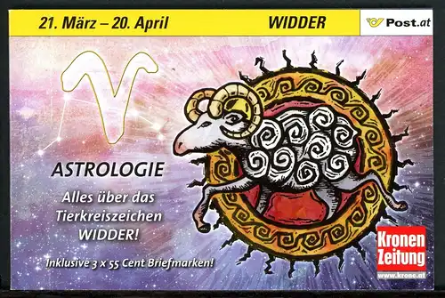 Österreich Astrologie Markenheft "Widder" postfrisch #IN218