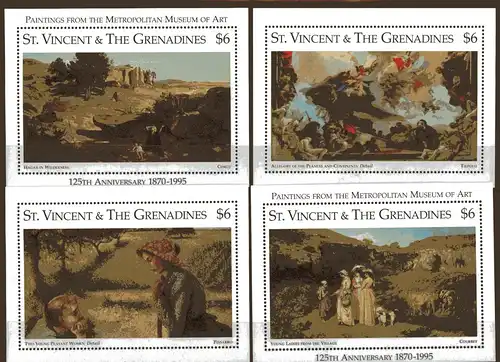 St. Vincent Grenadinen Bl 371-74 postfrisch Kunst #LO363