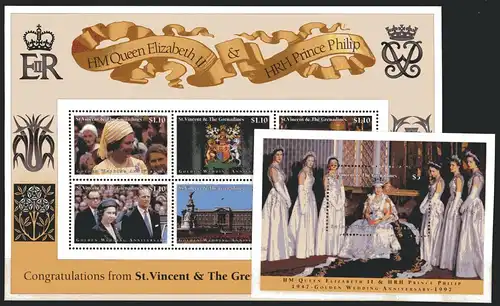 St. Vincent Grenadinen 3989-3994 + Bl 419 postfrisch Königshaus #LO380