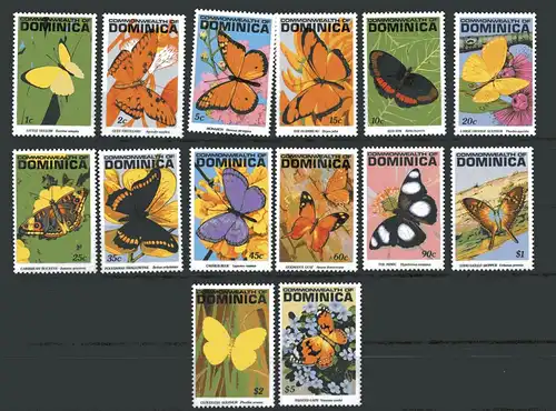 Dominica 1452-1467 postfrisch Schmetterlinge #Sch380