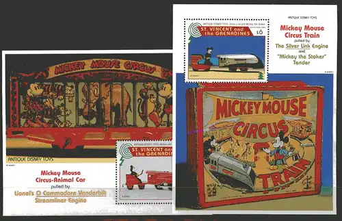 St. Vincent Grenadinen Bl 360-61 postfrisch Disney Micky #LO352