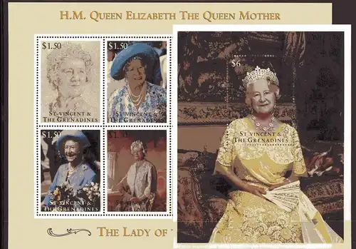 St. Vincent Grenadinen 3121-3124 KB II + Bl 342 postfrisch #LO365