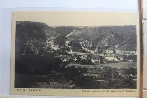AK Avallon Vue sur Cousin-le Pont, prise des Promenades 1941 #PG003