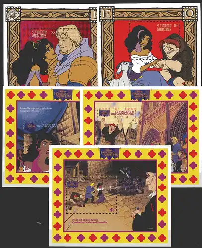 St. Vincent und Grenadinen Bl 391-95 postfrisch Disney #IX559