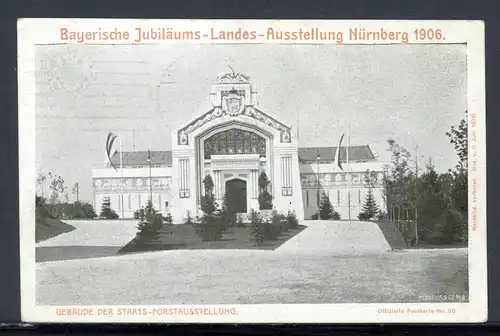 Bayern Privatganzsache Jubiläums-Landes- Ausstellung Nürnberg 1906 #GJ006