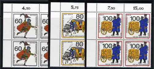 Berlin 4er Blöcke Eckrand ol 852.54 postfrisch #GZ028