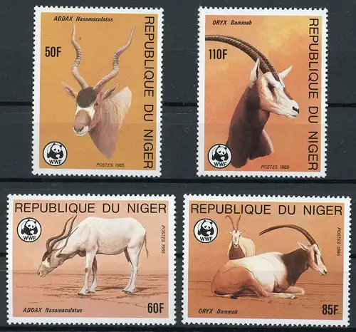 Niger 941-44 postfrisch Antilopen, WWF #GZ037