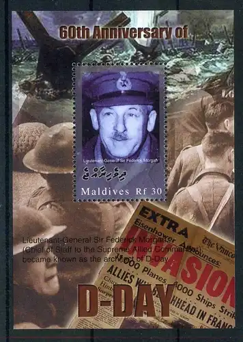 Malediven Block 560 postfrisch Krieg und Frieden #GX152