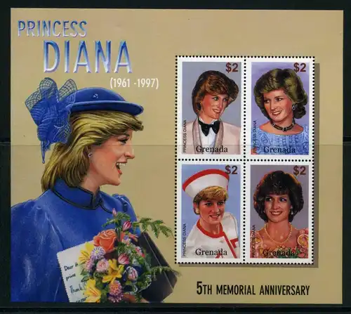Grenada KB 5179-5182 postfrisch Prinzessin Diana #GX122