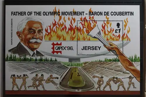 Großbritannien Jersey Block 13 mit 747 postfrisch #TD212