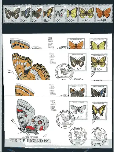 Deutschland 1512-1519 postfrisch Schmetterling #IX565
