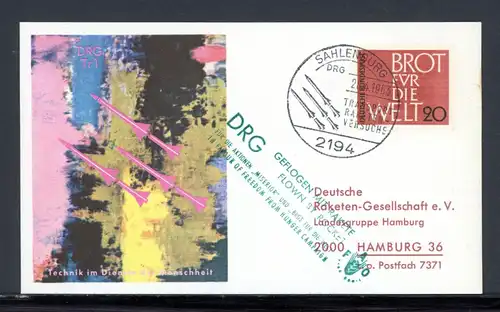 Bund Sonderbeleg Raketenpost für Miserior + Brot für die Welt #HD055